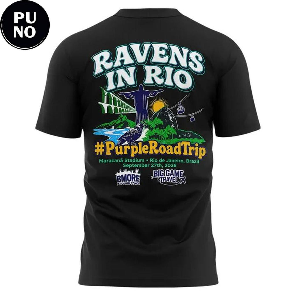 Baltimore Ravens 2026 NFL Rio De Janeiro Game Hoodie T-Shirt
