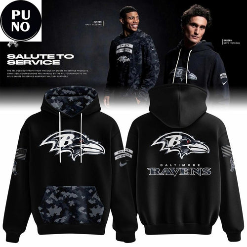Baltimore Ravens 2026 Salute to Service Hoodie T-Shirt