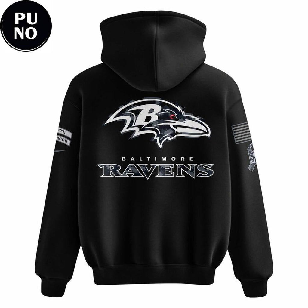 Baltimore Ravens 2026 Salute to Service Hoodie T-Shirt