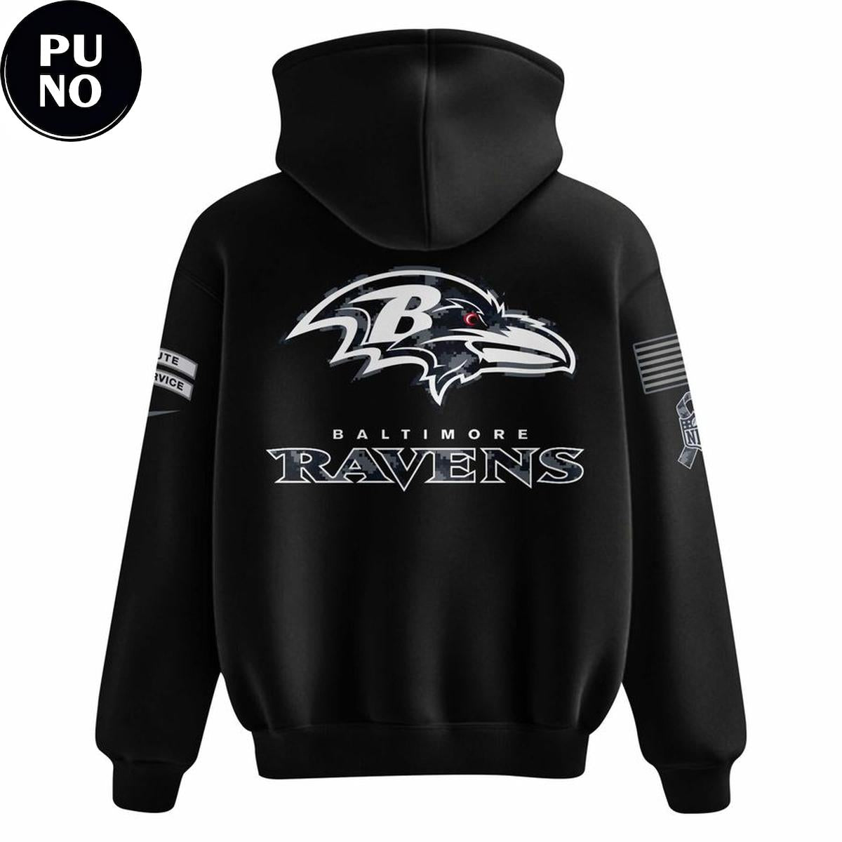 Baltimore Ravens 2026 Salute to Service Hoodie T-Shirt