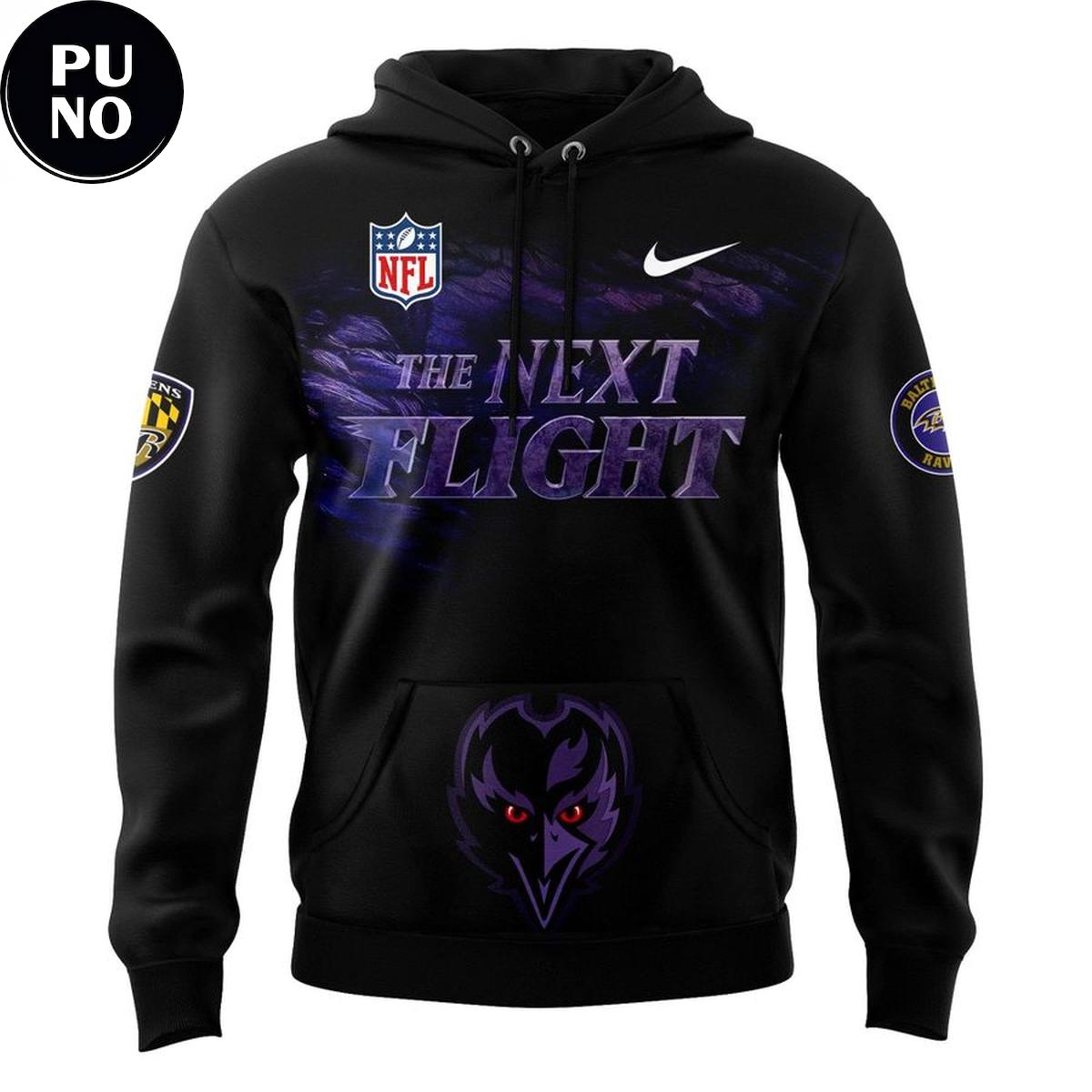 Baltimore Ravens 2026 The Next Flight Hoodie T-Shirt