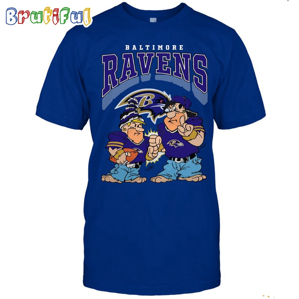 Baltimore Ravens Flintstones Football T Shirt