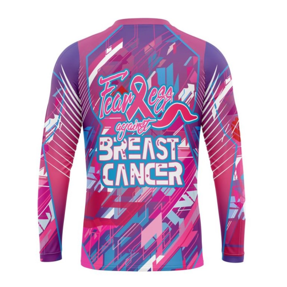 NFL Baltimore Ravens I Pink Crewneck Sweatshirt I Can Fearless Again Breast Cancer For Breast Cancer Survivors