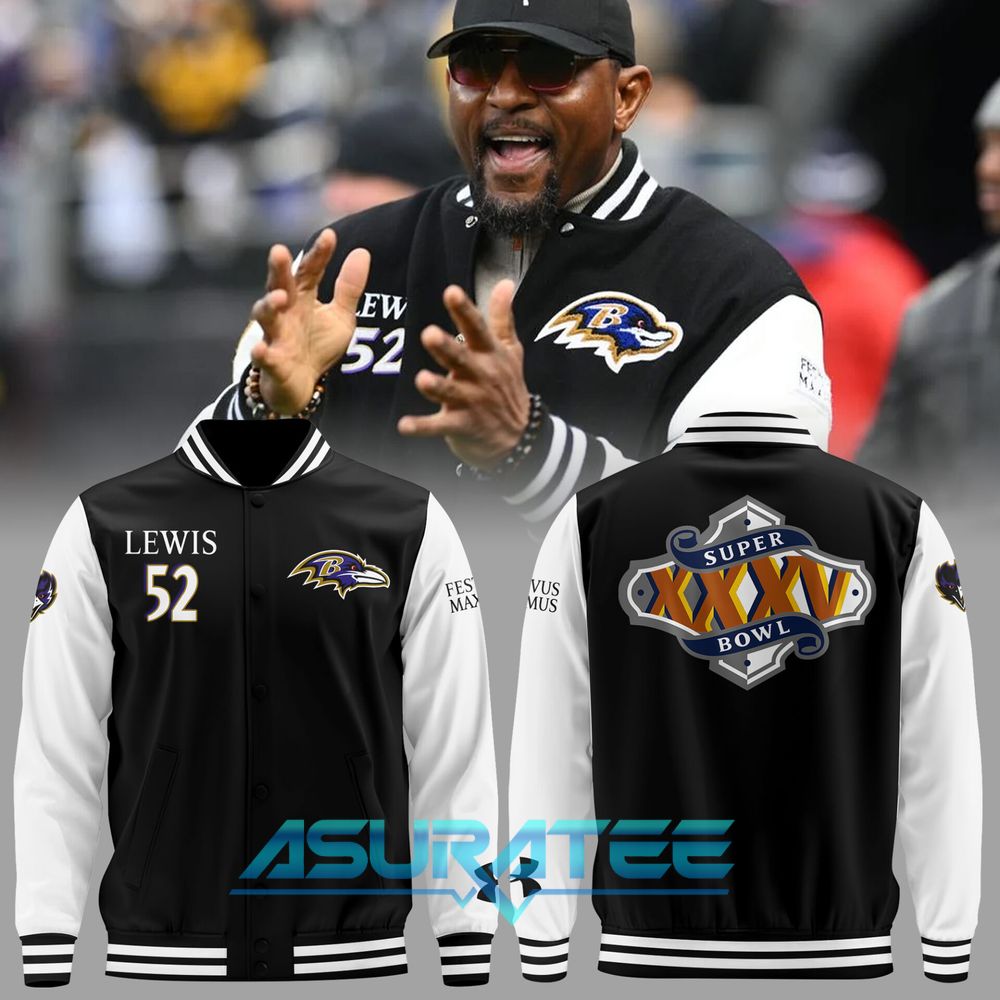 Baltimore Ravens Lewis 52 Super Bowl XXXV Limited Jacket