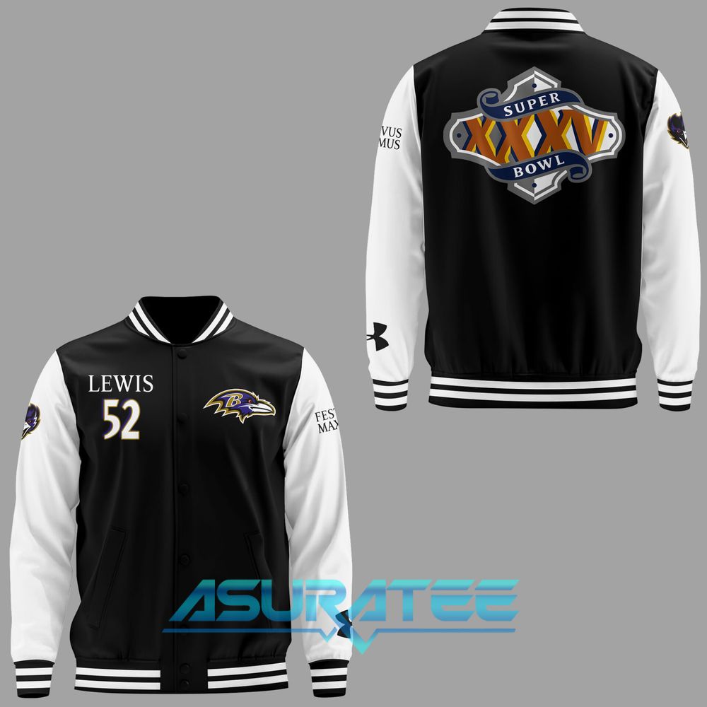 Baltimore Ravens Lewis 52 Super Bowl XXXV Limited Jacket