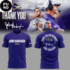 Baltimore Ravens Thank you For Memories Coach Harbaugh Hoodie T-Shirt