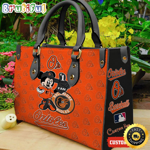 Baltimore Orioles Minnie Women Leather Hand Bag