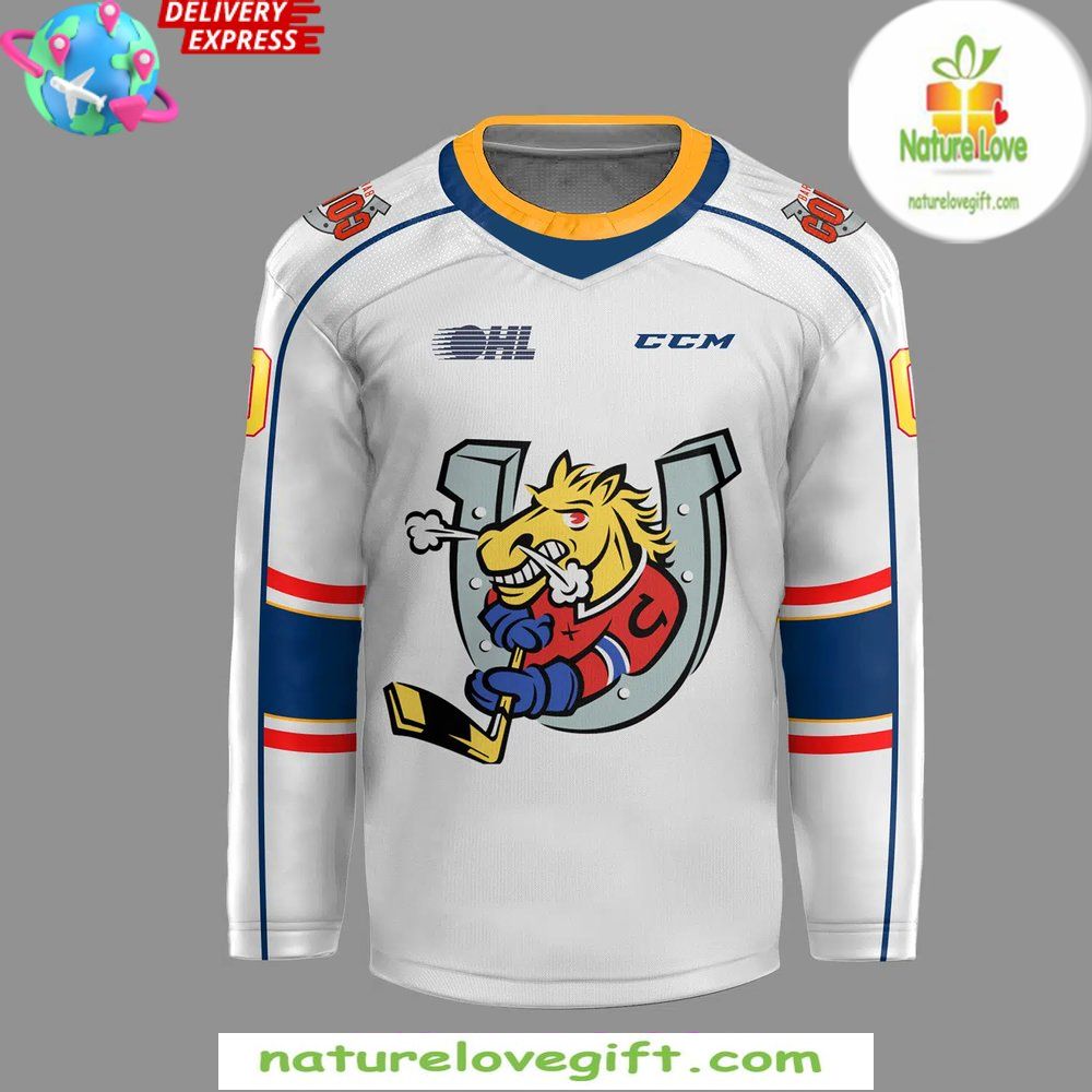 Barrie Colts 2026 White Hockey Jersey New Uniform
