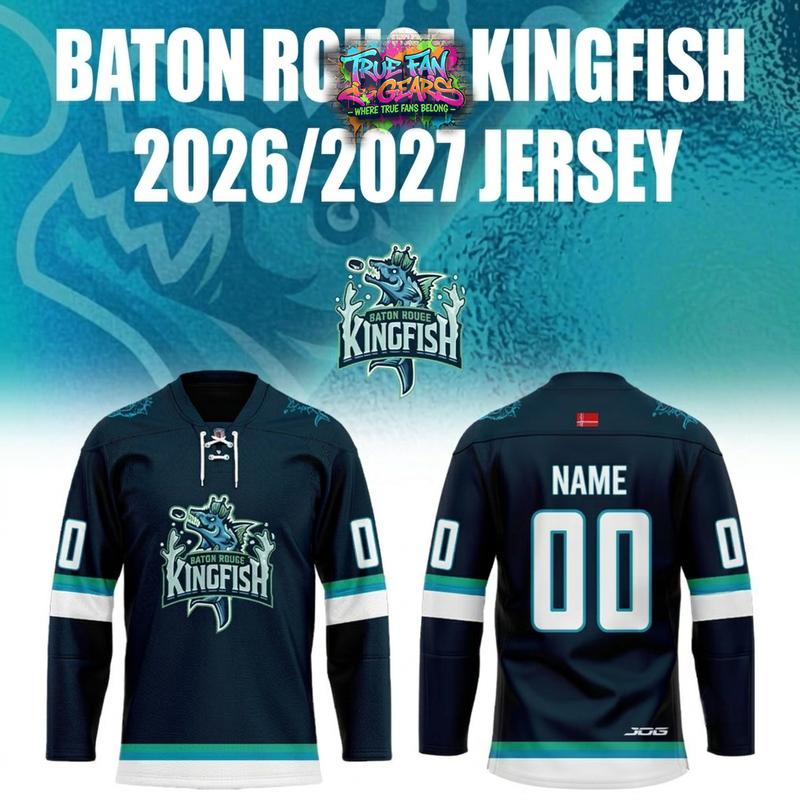 Baton Rouge Kingfish New Threads New Season 2026 Personalized Hockey Jersey
