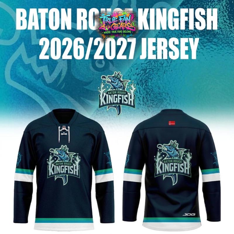 Baton Rouge Kingfish New Threads New Season 2026 Personalized Hockey Jersey