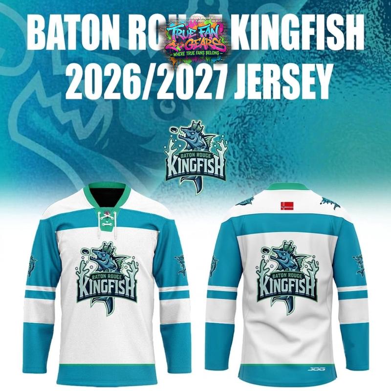 Baton Rouge Kingfish New Threads New Season 2026 Personalized Hockey Jersey