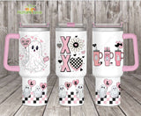 Be My Boo Cute Ghost 40oz Tumbler With Handle Valentine Gift