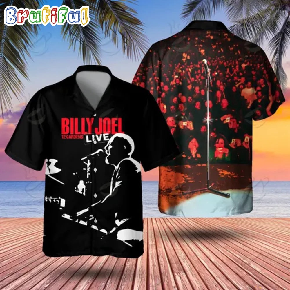 Billy Joel 12 Gardens Live Hawaiian Shirt, Billy Joel Music 2024 Hawaiian Shirt