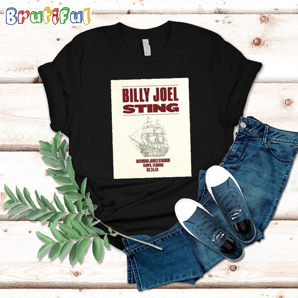 Billy Joel Sting Raymond James Stadium Tampa T Shirt