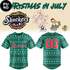 Biloxi Shuckers 2026 Christmas In July Personalized Baseball Jersey