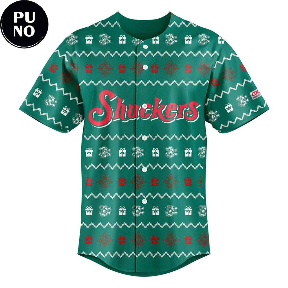 Biloxi Shuckers 2026 Christmas In July Personalized Baseball Jersey