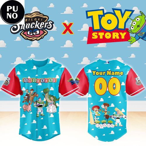 Biloxi Shuckers x Toy Story Night 2026 Personalized Baseball Jersey