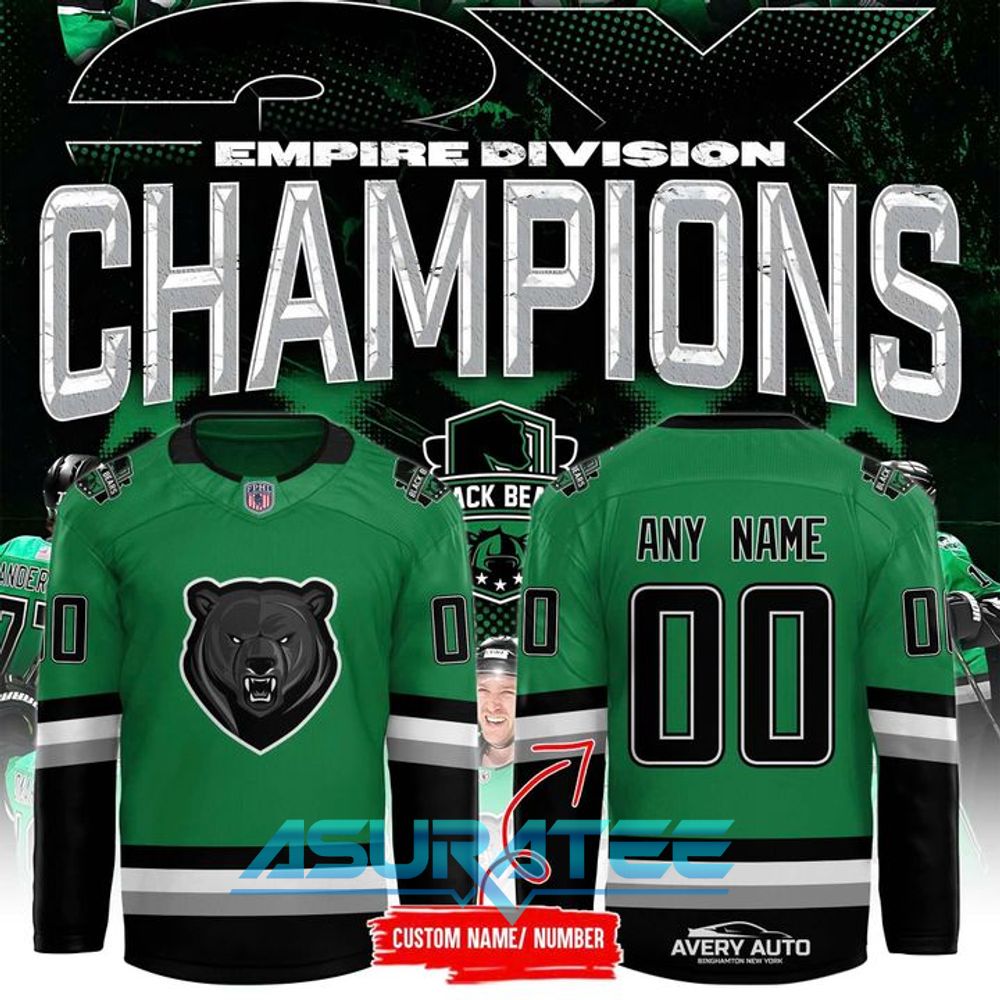 Binghamton Black Bears 2026 Empire Division Champions Hockey Jersey