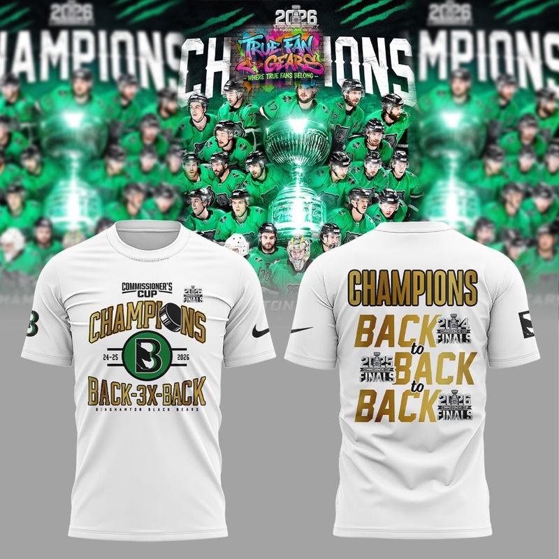 Binghamton Black Bears Commissioner’s Cup Champions 2026 Limited Edition Tee Shirt