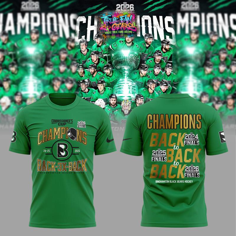 Binghamton Black Bears Commissioner’s Cup Champions 2026 Limited Edition Tee Shirt