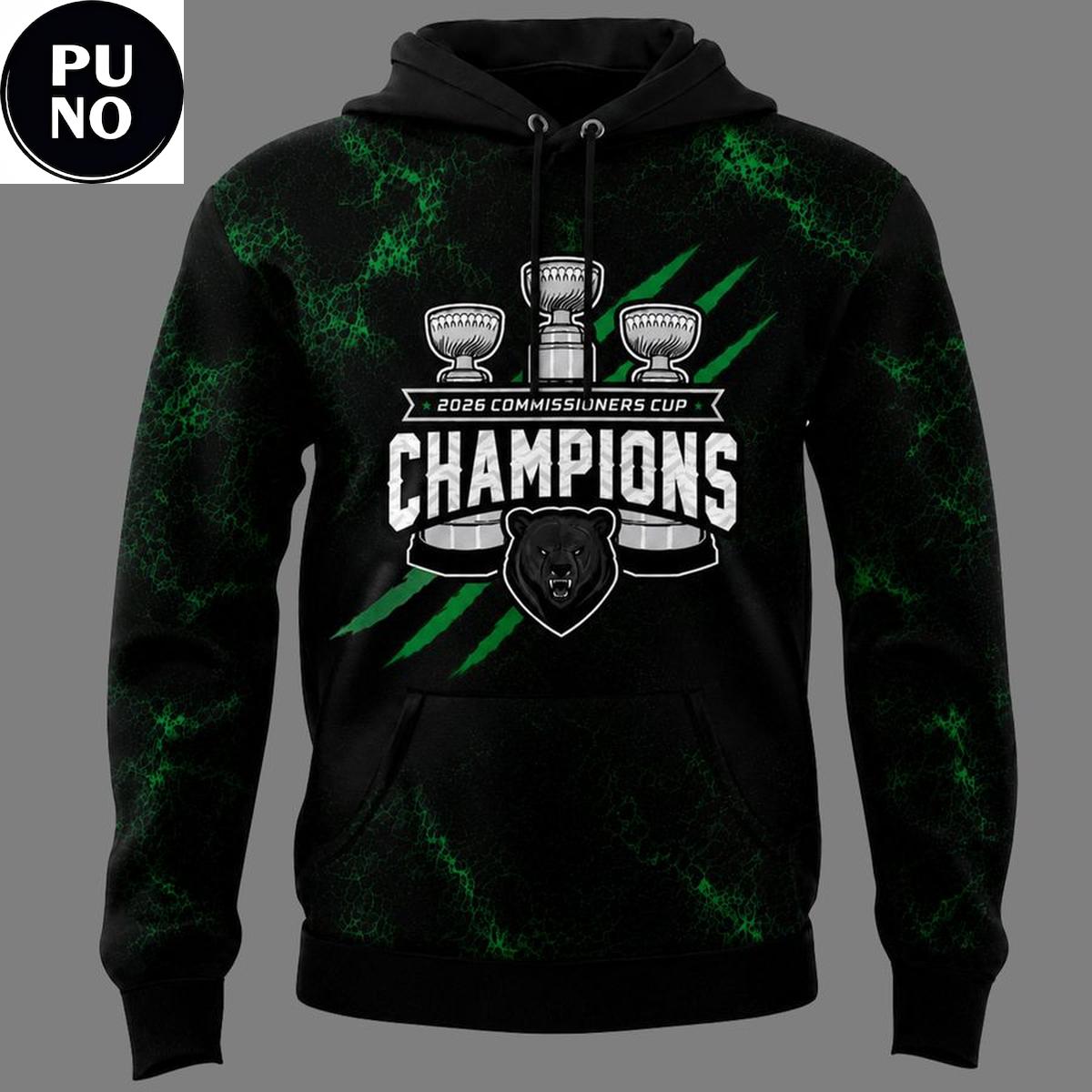 Binghamton Black Bears Commissionners Cup 2026 Champions Hoodie T-Shirt