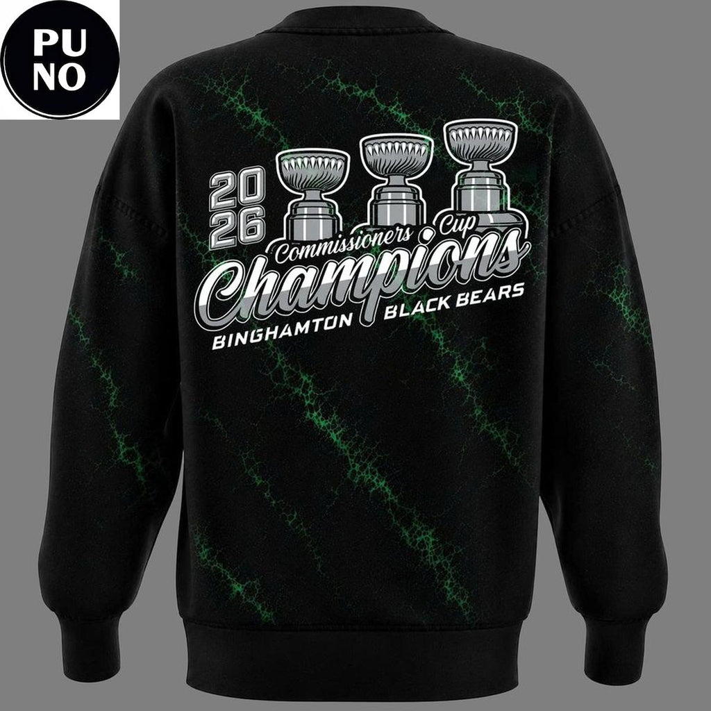 Binghamton Black Bears Commissionners Cup 2026 Champions Hoodie T-Shirt