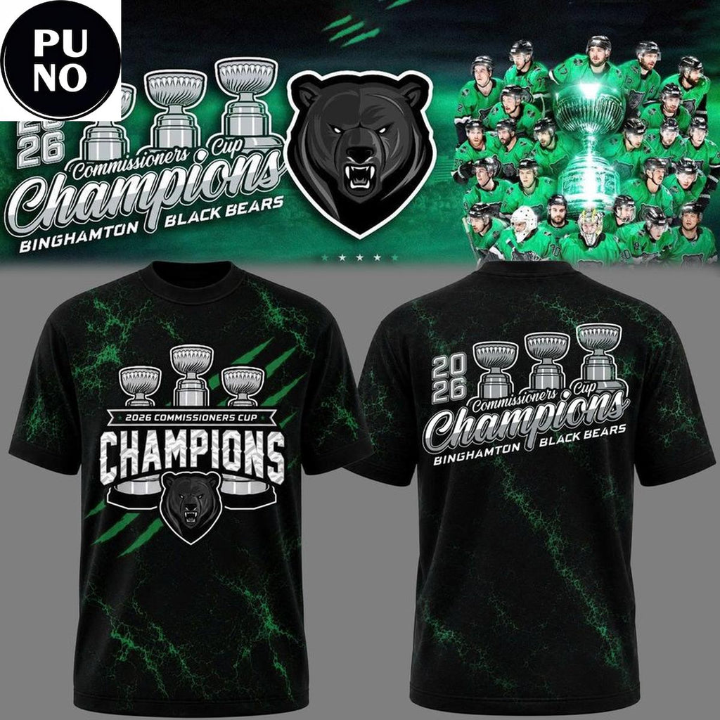 Binghamton Black Bears Commissionners Cup 2026 Champions Hoodie T-Shirt