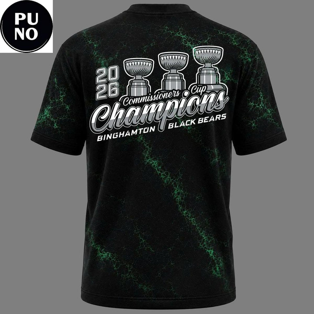 Binghamton Black Bears Commissionners Cup 2026 Champions Hoodie T-Shirt