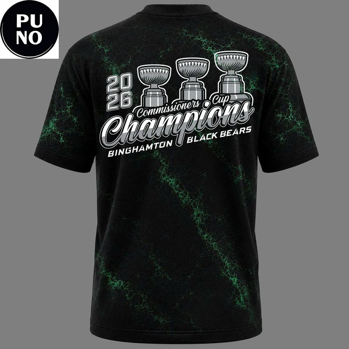 Binghamton Black Bears Commissionners Cup 2026 Champions Hoodie T-Shirt