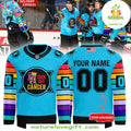 Binghamton Black Bears Hockey Jersey Sock Out Cancer