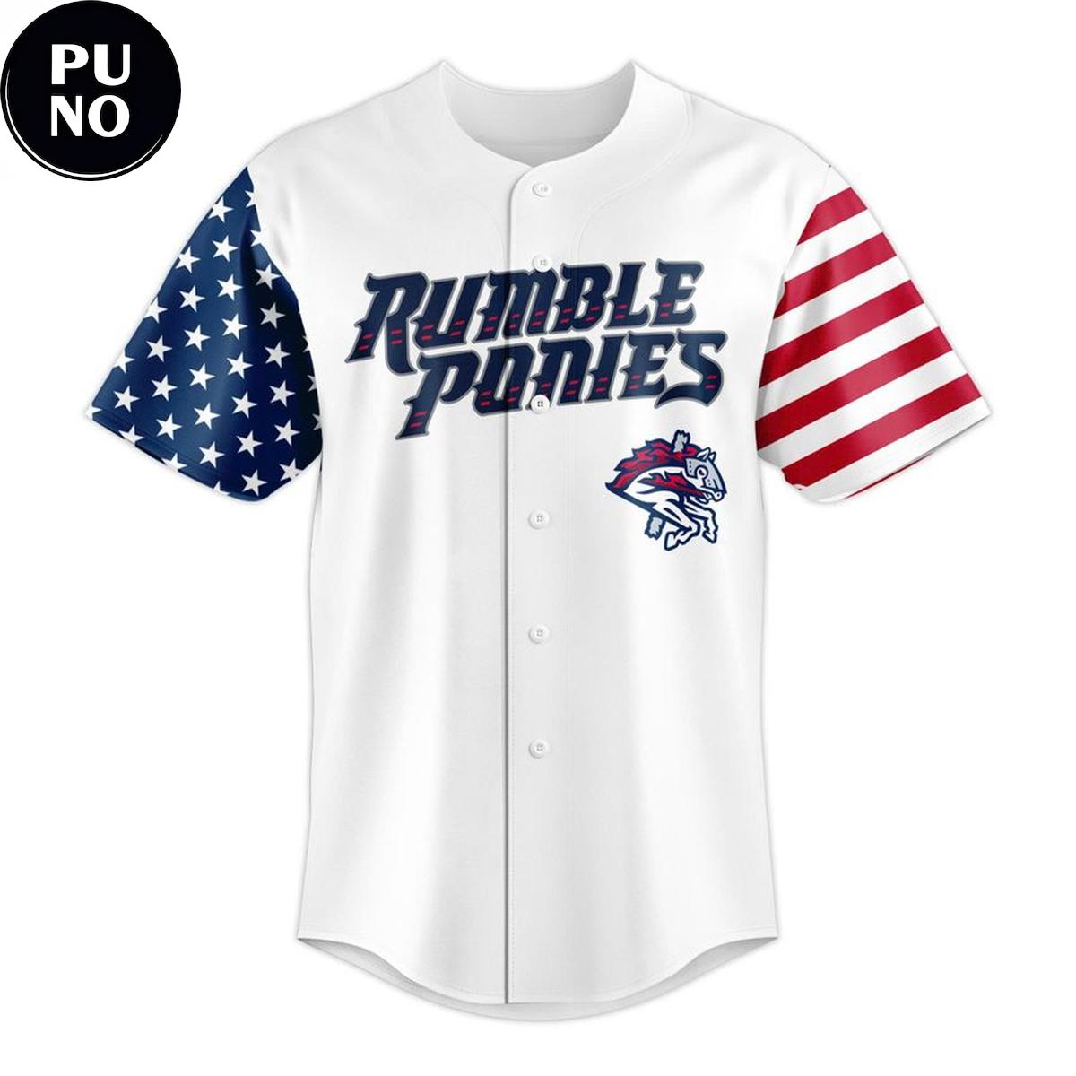 Binghamton Rumble Ponies 250th Anniversary of USA Night Baseball Jersey