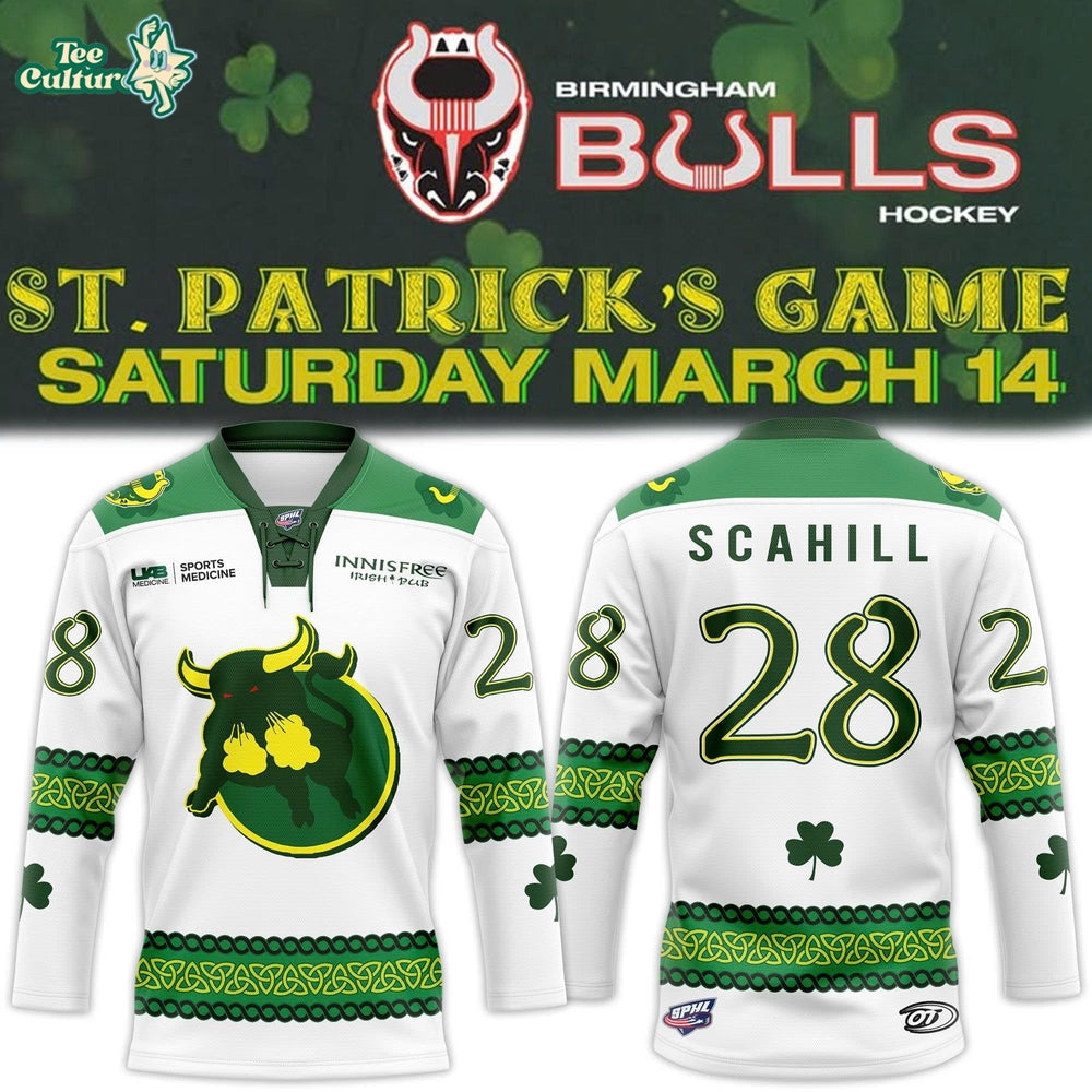 Birmingham Bulls 2026 Connor Scahil Hockey Jersey