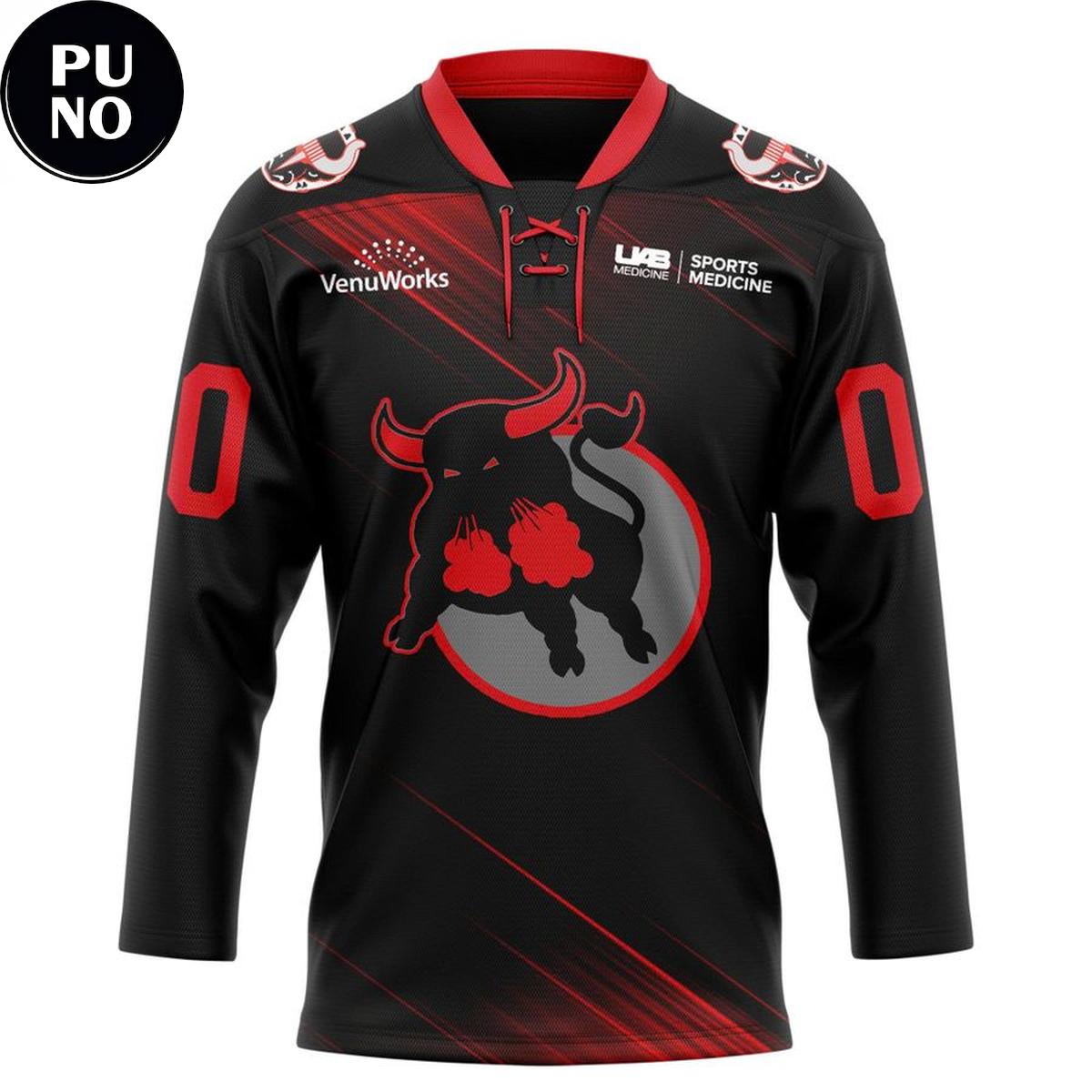 Birmingham Bulls Bulls Dark Legend 2026 Personalized Hockey Jersey