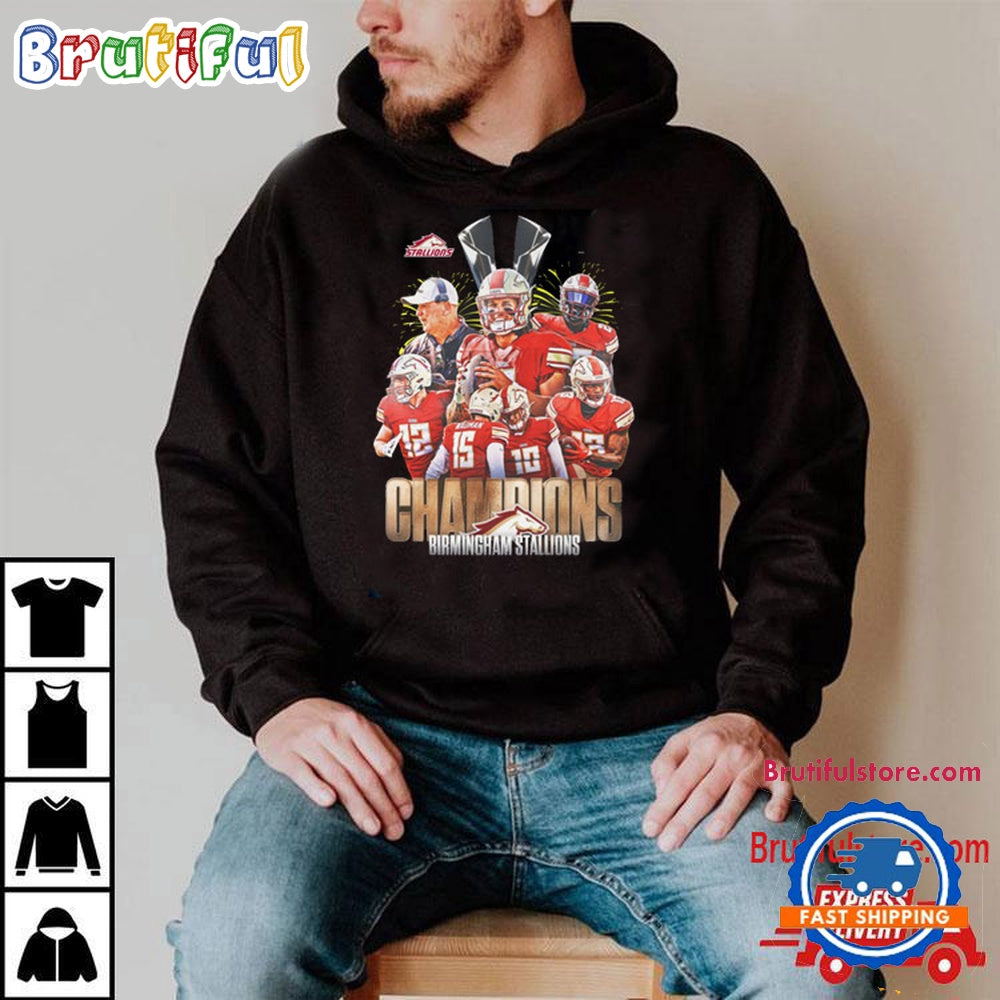Birmingham Stallions 2024 UFL Championship T Shirt