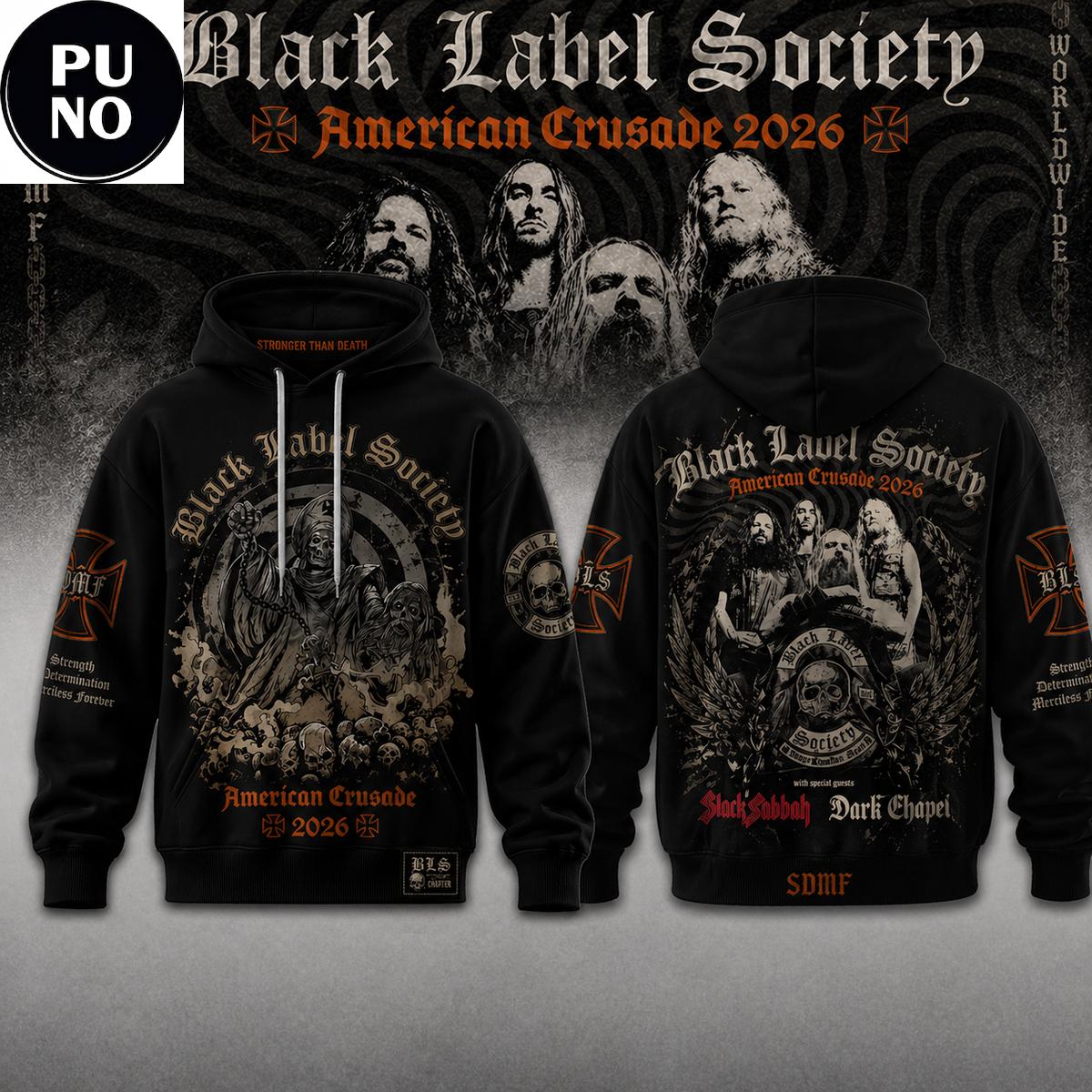 Black Label Society American Crusade Tour 2026 Hoodie
