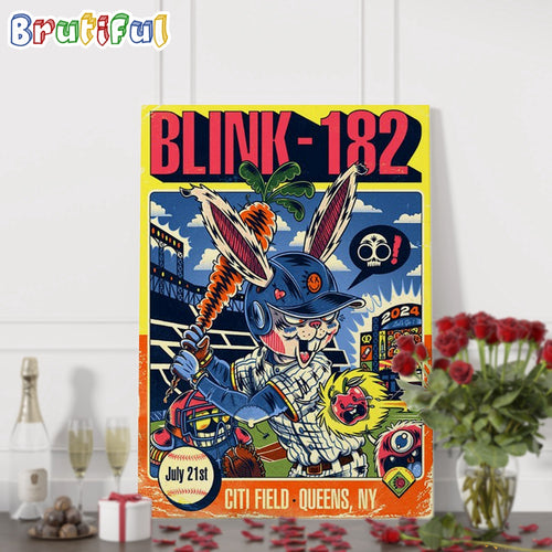 Blink-182 July 21 2024 Citi Field Queens NY Wall Art Poster Canvas