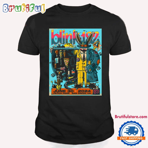 Blink-182 June 30 2024 Petco Park San Diego CA Tour T Shirt
