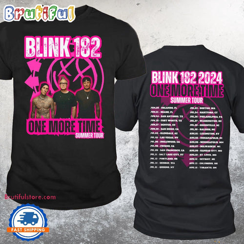 Blink 182 One More Time Tour 2024 T Shirt, Blink 182 Summer Tour Performance Schedule Shirt