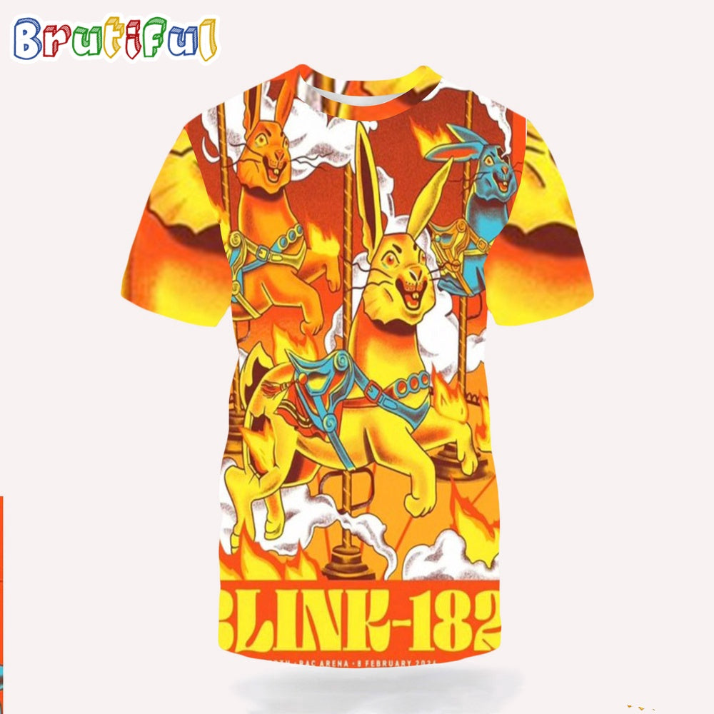 Blink-182 RAC Arena Perth WA 2024 Limited 3D Shirt