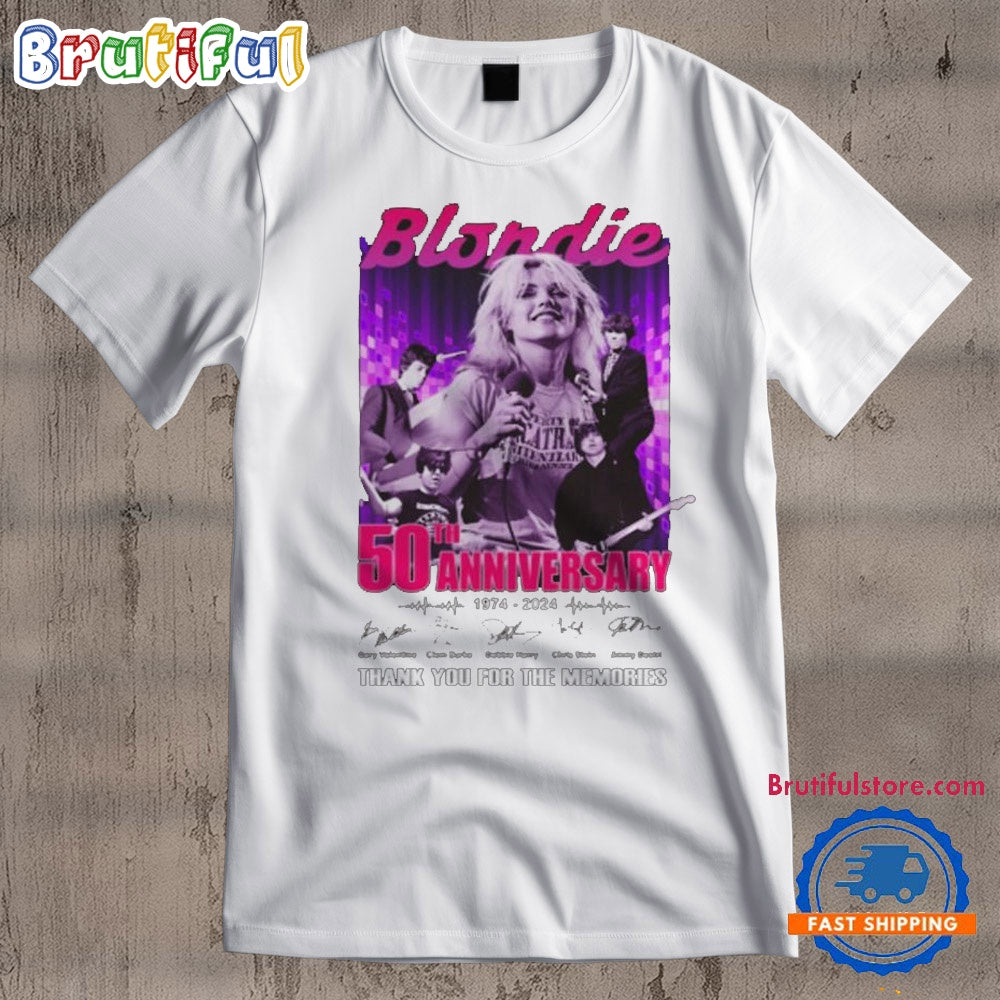 Blondie 50th Anniversary 1974-2024 Thank You For The Memories T Shirt