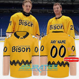 Bloomington Bison 2025 Peanuts-themed Teddy Bear Toss Hockey Jersey