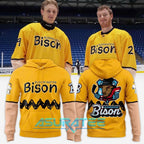 Bloomington Bison 2025 Peanuts-themed Teddy Bear Toss Hoodie