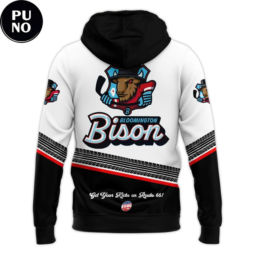 Bloomington Bison Honoring The Centennial Of Route 66 2026 Hoodie