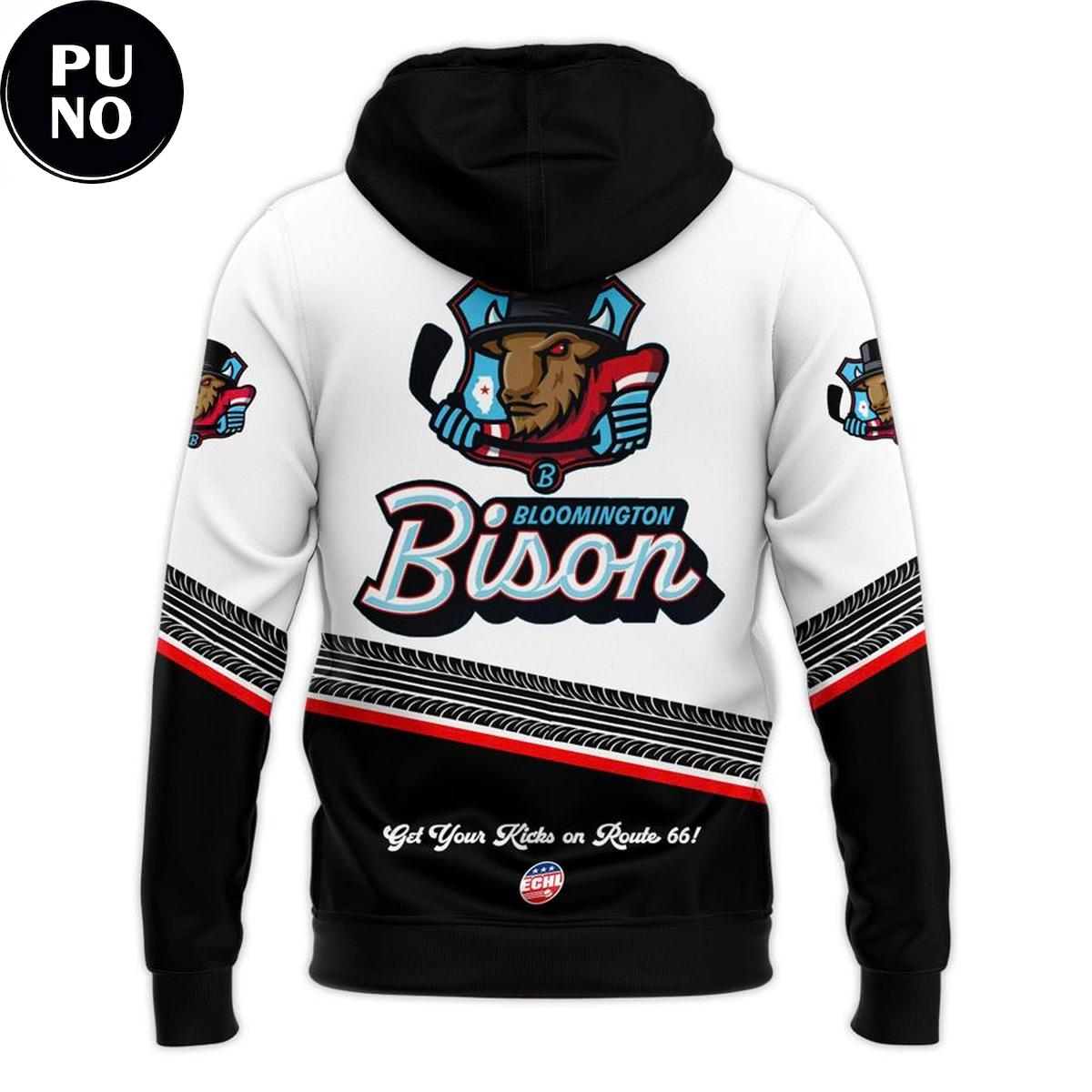 Bloomington Bison Honoring The Centennial Of Route 66 2026 Hoodie