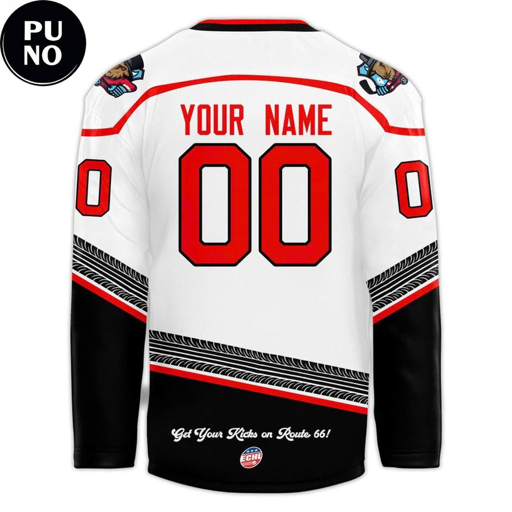 Bloomington Bison Honoring The Centennial Of Route 66 2026 Personalized Hockey Jersey