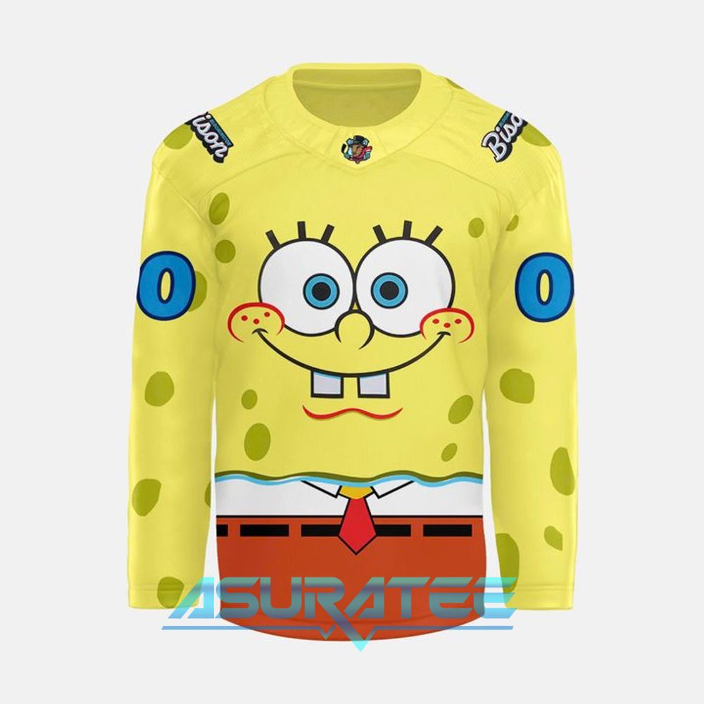 Bloomington Bison x SpongeBob 2025 Limited Edition Hockey Jersey