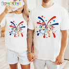 Bluey Ameica Independence Day 4th Of July Shirt, Bluey T Shirt, Mens Bluey Shirt, Womens Bluey Shirt