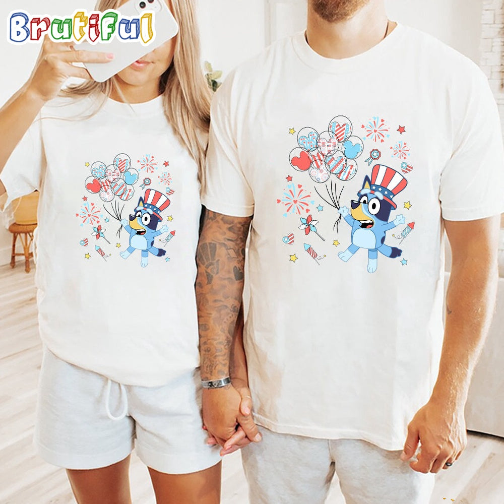 Bluey America Independence Day 4th Of July Shirt, Bluey T Shirt, Mens Bluey Shirt, Womens Bluey Shirt