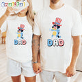Bluey Dad Happy Independence Day 4th Of July 2024 Shirt, Bluey T Shirt, Mens Bluey Shirt, Womens Bluey Shirt