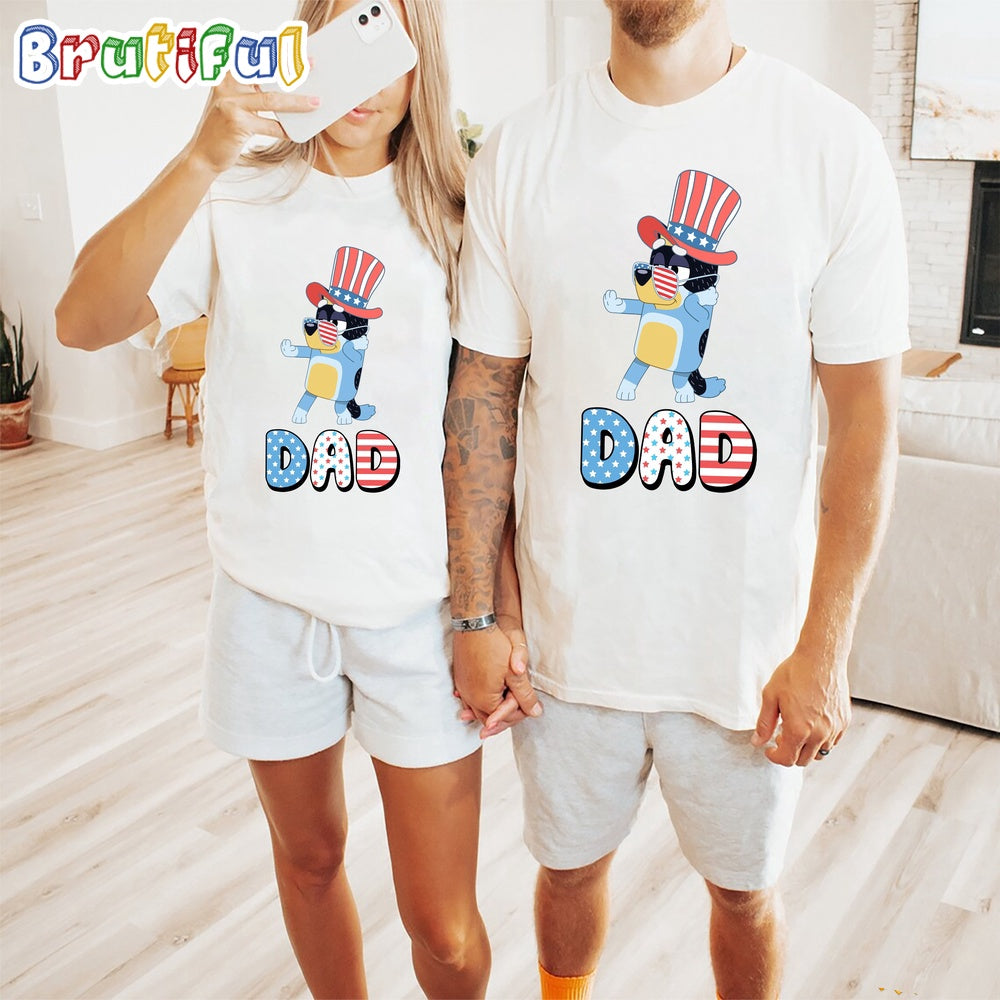 Bluey Dad Independence Day 4th Of July Shirt, Bluey T Shirt, Mens Bluey Shirt, Womens Bluey Shirt